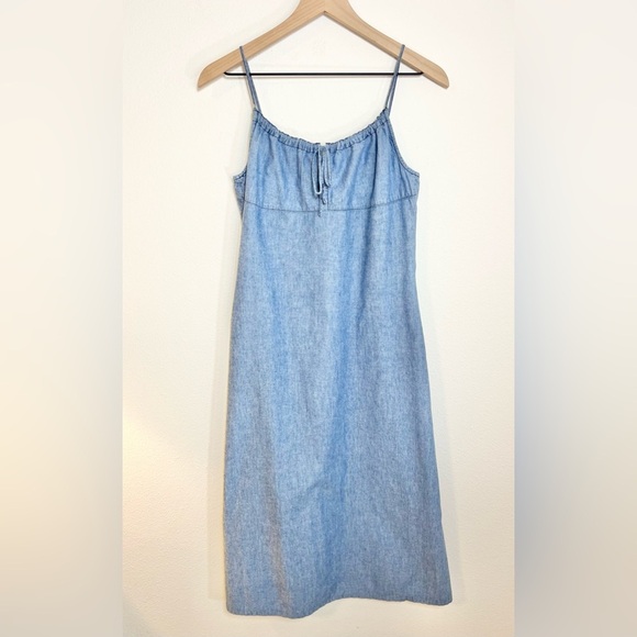 GAP Dresses & Skirts - GAP | Milkmaid Chambray Blue Dress | Size 4